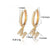 Brinco Argola Zirconia Letras - Sua Boutique