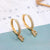 Brinco Argola Zirconia Letras - Sua Boutique