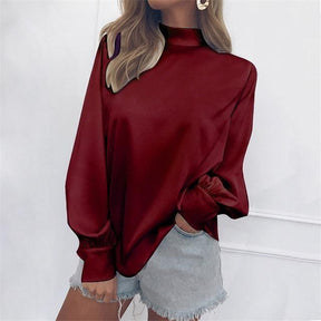 Camisa Cetim Mangas Bufantes - Sua Boutique