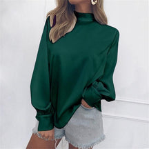 Camisa Cetim Mangas Bufantes - Sua Boutique