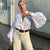 Camisa Mangas Bufantes Oversize - Sua Boutique