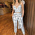 Conjunto Calça e Cropped Mariah Xadrez - Sua Boutique