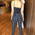 Conjunto Calça e Cropped Mariah Xadrez - Sua Boutique