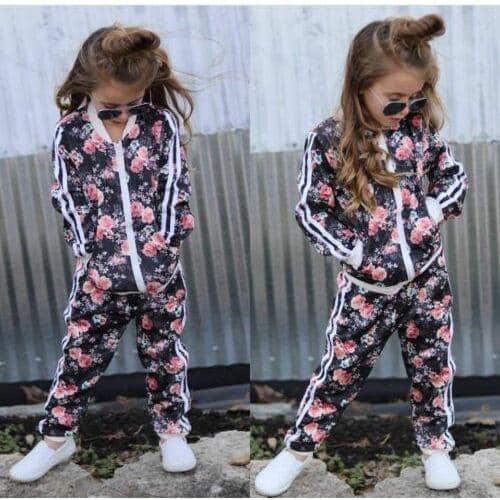 Conjunto Infantil Moleton Floral - Sua Boutique