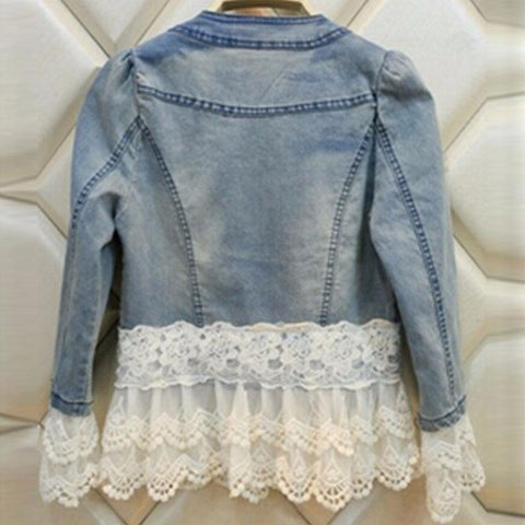 Jaqueta Denin Renda - Sua Boutique