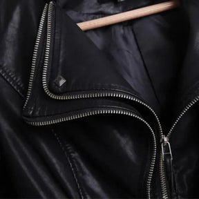 Jaqueta Detalhes em Metal Couro Ecológico - Sua Boutique
