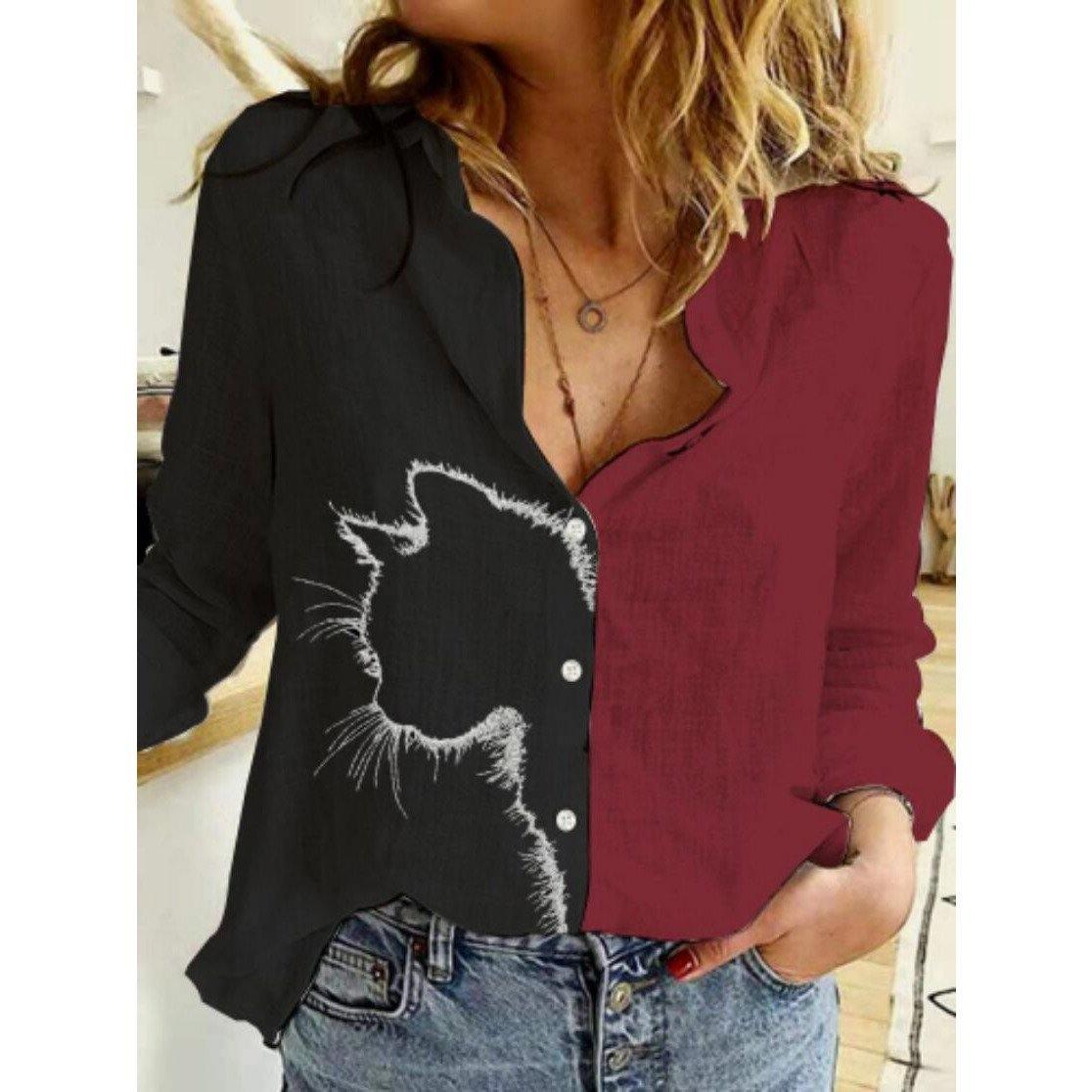 Camisa Femme Modern - Sua Boutique Camisa Femme Modern-camisa-14:175#HL001black cat;5:100014064--
