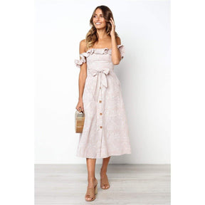 Vestido Midi Ciganinha com Babado você encontra na Sua Boutique por apenas  ! Com Frete Grátis para todo Brasil, podendo parcelar em até 10X Sem Juros! Alé,m disso ganhe 10% OFF no PIX! 