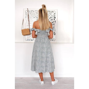 Vestido Midi Ciganinha com Babado - Sua Boutique Shop
