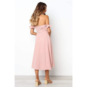 Vestido Midi Ciganinha com Babado - Sua Boutique Shop